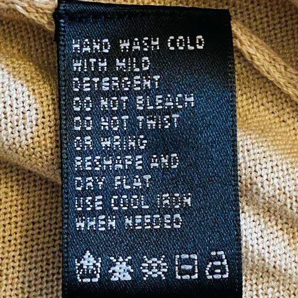 August Silk Cream Metallic Gold Neck Knit Top Size XL - NWT - Picture 14 of 15